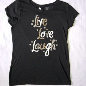 Live love and Laugh Black shirt